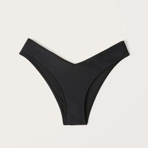 Abercrombie Swim High Leg Cheeky Bikini Bottoms M